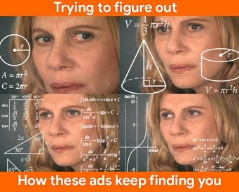 Math Lady Meme - Trying To figure out how ads keep finding you