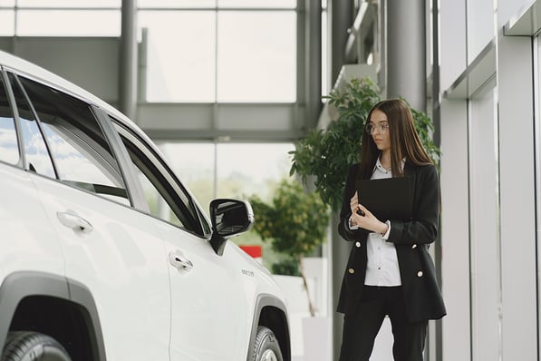 Sales Person On Showroom Floor