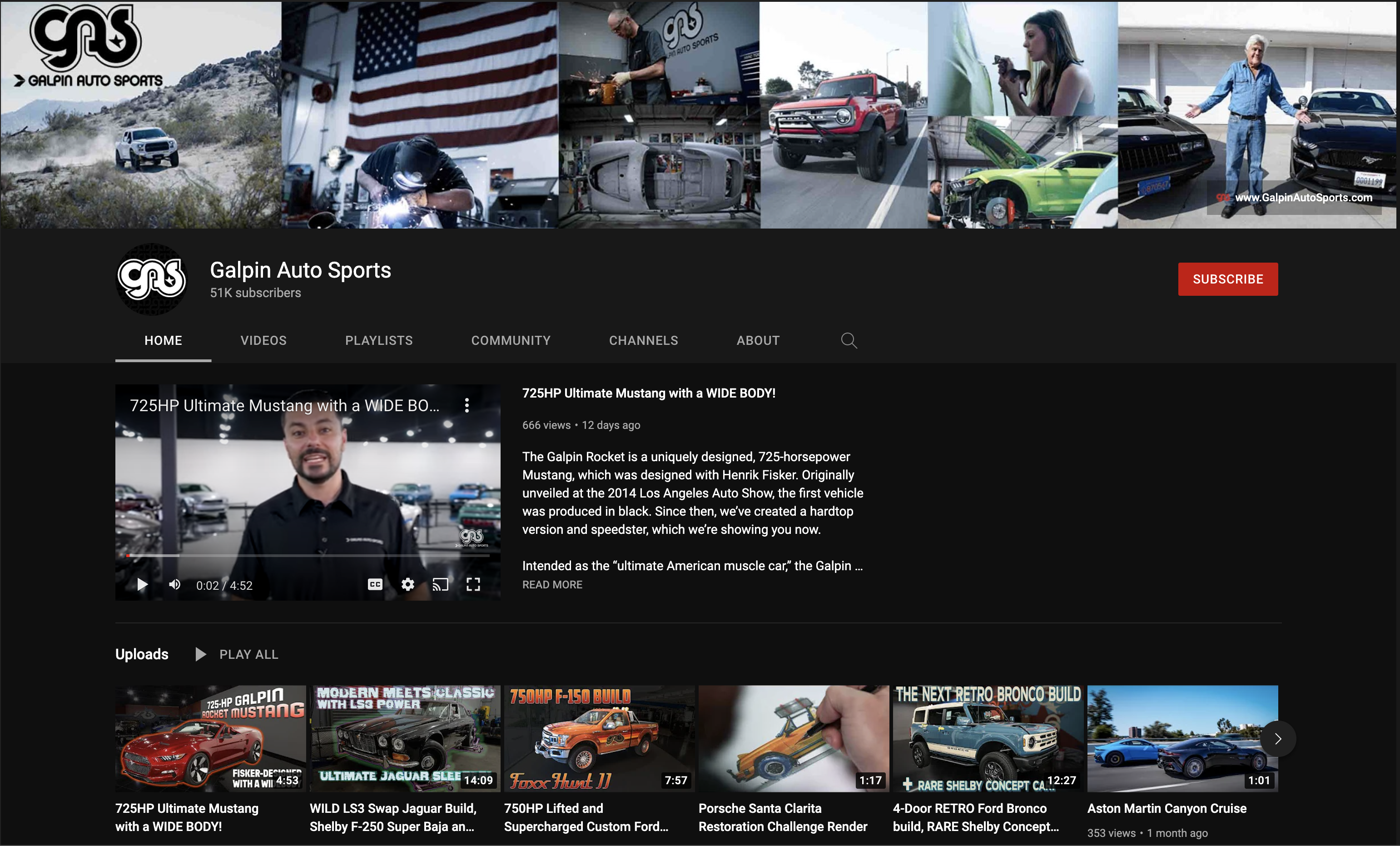 Galpin's Youtube Channel